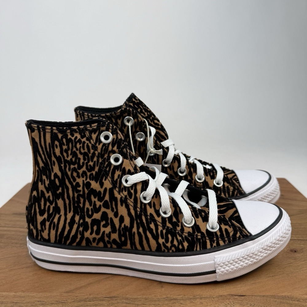 New NIB Womens‎ Converse CTAS HI Incensed Leopard Sneakers Shoes Size 7.5 M